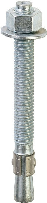 Red Head 12019 Wedge Anchor, 1/2-13 Thread, 1/2 in Dia, 5-1/2 in OAL, Carbon Steel, Zinc, 10/PK