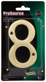 ProSource N-Z048PB3L-PS House Number, Character: 8, 4 in H Character, 2.28 in W Character