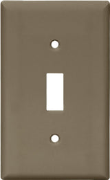 Eaton Wiring Devices 5134B-BOX Wallplate, 4-1/2 in L, 2-3/4 in W, 1-Gang, Nylon, Brown, High-Gloss, Pack of 15