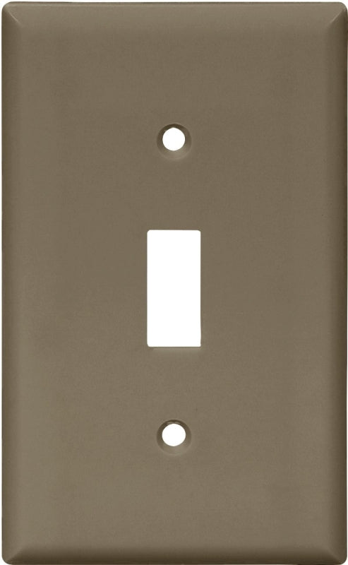 Eaton Wiring Devices 5134B-BOX Wallplate, 4-1/2 in L, 2-3/4 in W, 1-Gang, Nylon, Brown, High-Gloss, Pack of 15