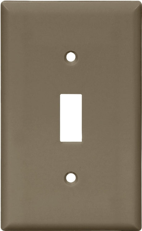 Eaton Wiring Devices 5134B-BOX Wallplate, 4-1/2 in L, 2-3/4 in W, 1-Gang, Nylon, Brown, High-Gloss, Pack of 15