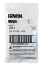 Irwin Hanson High Carbon Steel SAE Hexagon Die 3/16 in. 1 pc, Pack of 5