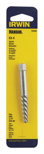 Irwin Hanson 1/4 in. X 1/4 in. D Carbon Steel Spiral Screw Extractor 6 in. 1 pc, Pack of 3