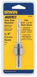 Irwin 373002 Mandrel Hole Saw Arbor, Hex Shank, 1/2 in Shank