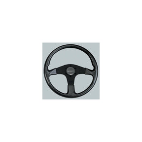 Uflex Corse Steering Wheel, Black PVC Grip w/Black Spokes