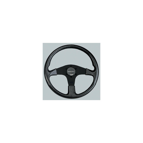 Uflex Corse Steering Wheel, Black PVC Grip w/Black Spokes