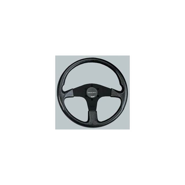 Uflex Corse Steering Wheel, Black PVC Grip w/Black Spokes