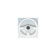 Uflex Corse Steering Wheel, White PVC Grip w/Silver Spokes