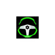 Uflex GRIMANIGS Grimani Steering Wheel, Green w/Silver Spokes