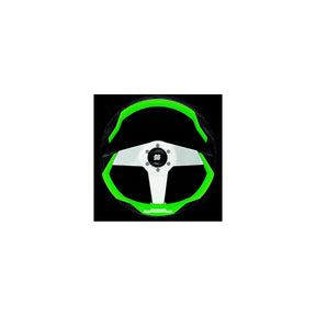 Uflex GRIMANIGS Grimani Steering Wheel, Green w/Silver Spokes