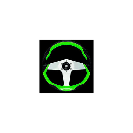 Uflex GRIMANIGS Grimani Steering Wheel, Green w/Silver Spokes