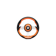 Uflex GRIMANIOS Grimani Steering Wheel, Orange w/Silver Spokes