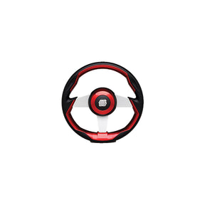 Uflex GRIMANIRS Grimani Steering Wheel, Red w/Silver Spokes