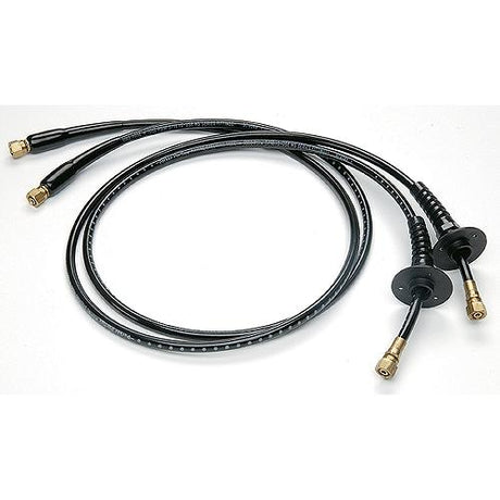 UFLEX Hydraulic OB-BHBR Hose Kit Includes Pre-Crimped Brass Fittings, Bulkhead Fittings and Bend Restrictors on Both Ends (2 Per Pack), 24'