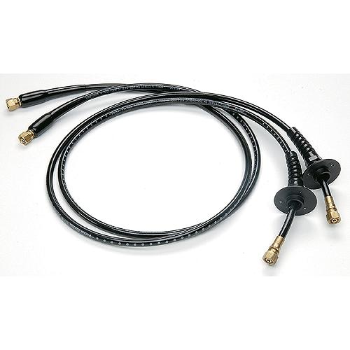 UFLEX Hydraulic OB-BHBR Hose Kit Includes Pre-Crimped Brass Fittings, Bulkhead Fittings and Bend Restrictors on Both Ends (2 Per Pack), 12'