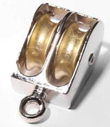 Baron 0176ZD-1 Rope Pulley, 1/4 in Rope, 55 lb Working Load, 1 in Sheave, Brass/Copper/Nickel