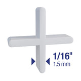 QEP 1/16 in. H X 0.06 in. W X 0.06 in. L Plastic Tile Spacer 300 pk