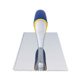 QEP 11 in. W X 4-1/2 in. L Stainless Steel V Notched Trowel