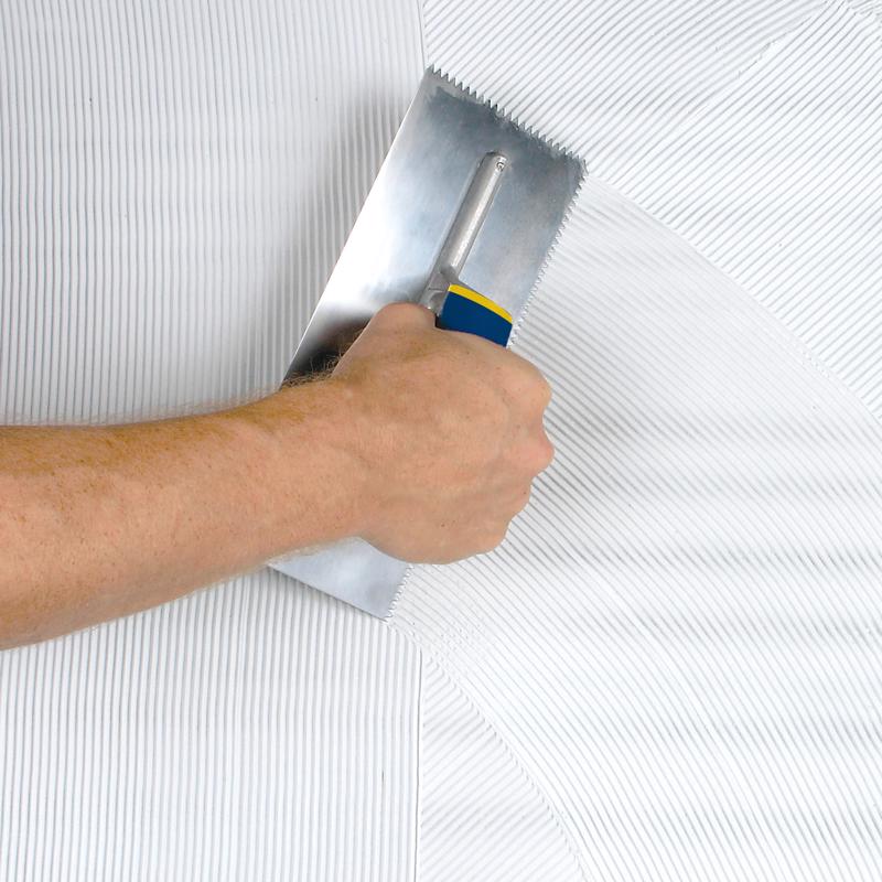 QEP 11 in. W X 4-1/2 in. L Stainless Steel V Notched Trowel