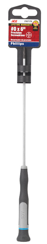 Ace No. 0 X 6 in. L Phillips Precision Screwdriver, Pack of 2