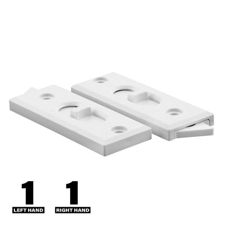 Prime-Line F 2627 Tilt Latch, Plastic, White, 1/PR, Includes: (1) Left Hand Latch, (1) Right Hand Latch, Fastener