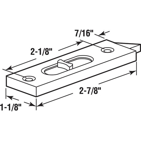 Prime-Line F 2627 Tilt Latch, Plastic, White, 1/PR, Includes: (1) Left Hand Latch, (1) Right Hand Latch, Fastener