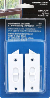 Prime-Line F 2627 Tilt Latch, Plastic, White, 1/PR, Includes: (1) Left Hand Latch, (1) Right Hand Latch, Fastener