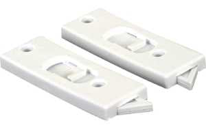 Prime-Line F 2627 Tilt Latch, Plastic, White, 1/PR, Includes: (1) Left Hand Latch, (1) Right Hand Latch, Fastener