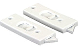 Prime-Line F 2627 Tilt Latch, Plastic, White, 1/PR, Includes: (1) Left Hand Latch, (1) Right Hand Latch, Fastener