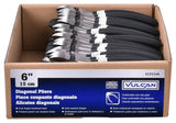 Vulcan PC417-5 Cutting Pliers, 6 in OAL, 1.2 mm Cutting Capacity, 1-1/2 in Jaw Opening, Black Handle, 3/4 in W Jaw, Pack of 40