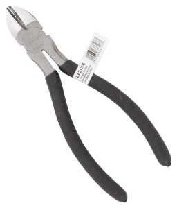 Vulcan PC417-5 Cutting Pliers, 6 in OAL, 1.2 mm Cutting Capacity, 1-1/2 in Jaw Opening, Black Handle, 3/4 in W Jaw, Pack of 40