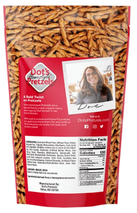 Dot's Homestyle Pretzels 71925 Pretzel, Stick, Original, 24 oz Bag, Pack of 10