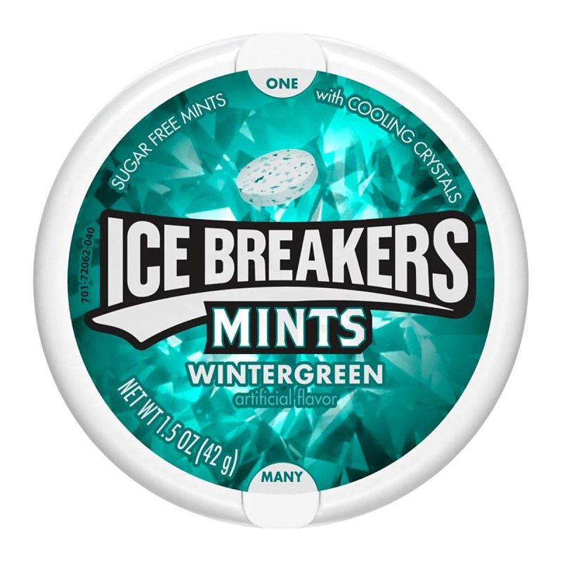 Ice Breakers 10268 Mint Candy, Wintergreen, 1.5 oz Pack, Pack of 8
