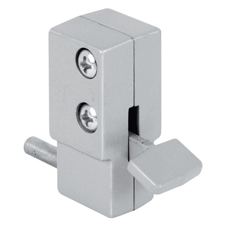 Prime-Line U 9877 Sliding Door Lock, Aluminum, Aluminum, 3/16, 1/8, 1/4 in Thick Door