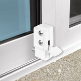Prime-Line U 9879 Sliding Door Lock, Aluminum, White, 3/16, 1/8, 1/4 in Thick Door