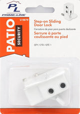 Prime-Line U 9879 Sliding Door Lock, Aluminum, White, 3/16, 1/8, 1/4 in Thick Door