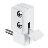 Prime-Line U 9879 Sliding Door Lock, Aluminum, White, 3/16, 1/8, 1/4 in Thick Door
