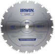 Irwin 11270ZR Circular Saw Blade, 1.6 in Dia, 5/8 in Arbor, 80-Teeth, HCS Cutting Edge, Applicable Materials: Wood