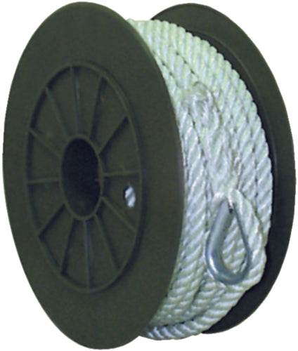 Seachoice 40783 3-Strand Twisted Nylon Anchor Line - White, 1/2 x 300'"