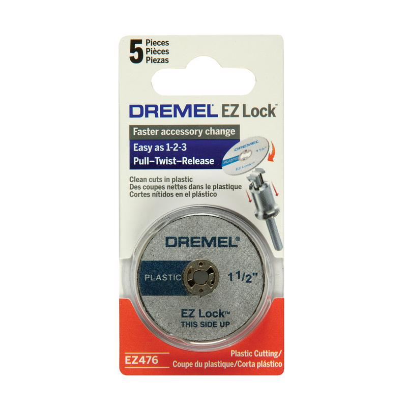Dremel EZ Lock 1-1/2 in. D X 1/8 in. X .045 in. thick Fiberglass Cut-Off Wheel 5 pc