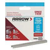 Arrow T50 3/8 in. W X 1/4 in. L 18 Ga. Flat Crown Heavy Duty Staples 1000 pk, Pack of 5