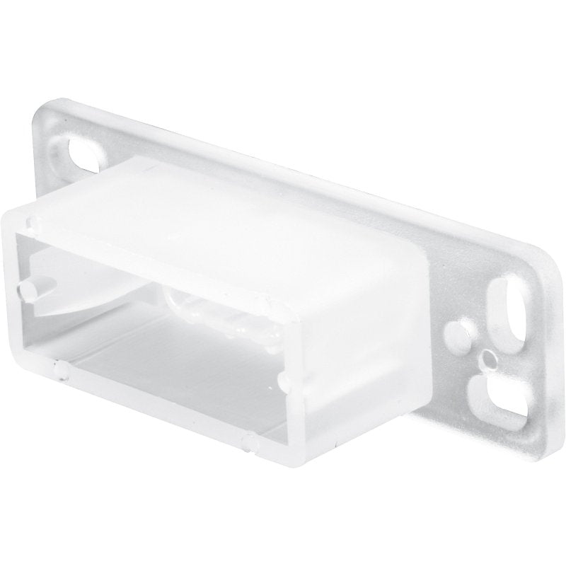 Prime-Line R 7145 Drawer Track Backplate, 3/4 in L, 2-13/32 in W, Plastic, Raw