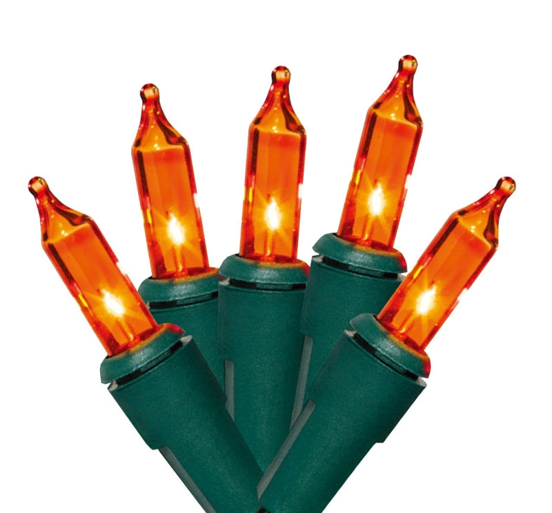 Hometown Holidays 2980-06/U13Y072U Light Set, 100-Lamp, Incandescent Lamp, Amber Lamp, 21 ft L