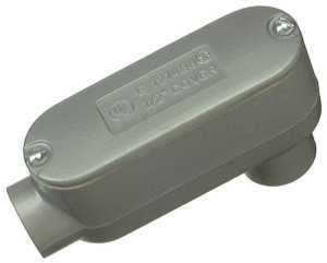 Halex 58630B Type LB Rigid Conduit Body, 3 in Hub, 13-9/64 in OAL, Threaded, Aluminum, Each
