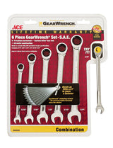 Ace SAE Gearwrench Set 8.2 in. L 6 pc