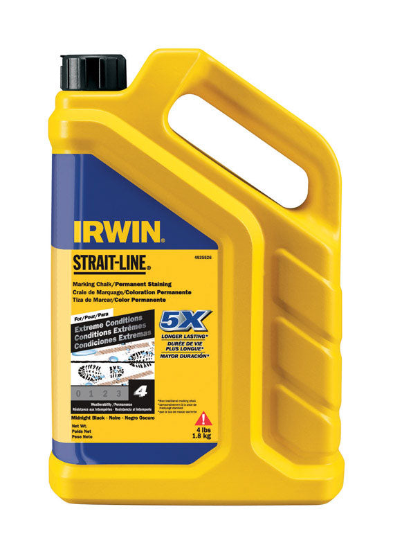 Irwin Strait-Line 4 lb Permanent Marking Chalk Midnight Black 1 pk