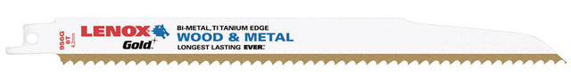 Lenox Gold 9 in. Bi-Metal Reciprocating Saw Blade 6 TPI 5 pk