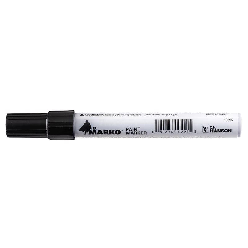 C.H. Hanson El Marko Black Valve Tip Paint Marker 12 pc, Pack of 12