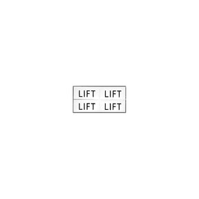 Set of 4 "Lift" Labels
