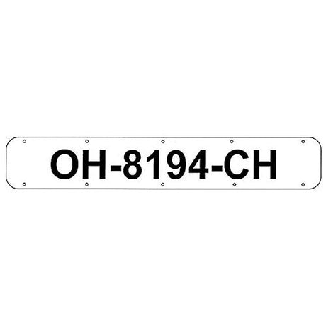 32-1/2″ Boat Registration Plates, White